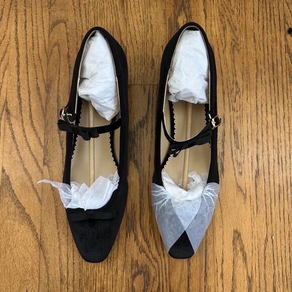 For Love & Lemons Black Velvet Mary Jane Flats โ Size 39 (8.5/9) - Picture 2 of 4